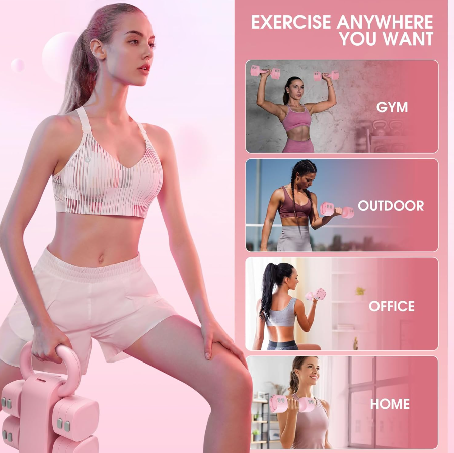 PowerBell – Set 2-in-1 Kettlebell e Manubri Regolabili