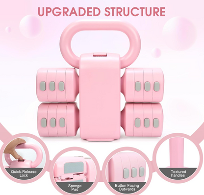 PowerBell – Set 2-in-1 Kettlebell e Manubri Regolabili