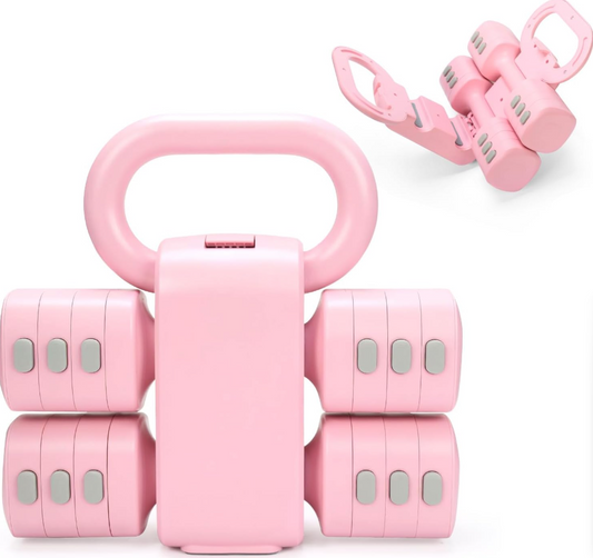 PowerBell – Set 2-in-1 Kettlebell e Manubri Regolabili