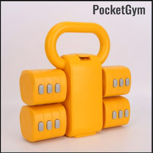 PowerBell – Set 2-in-1 Kettlebell e Manubri Regolabili